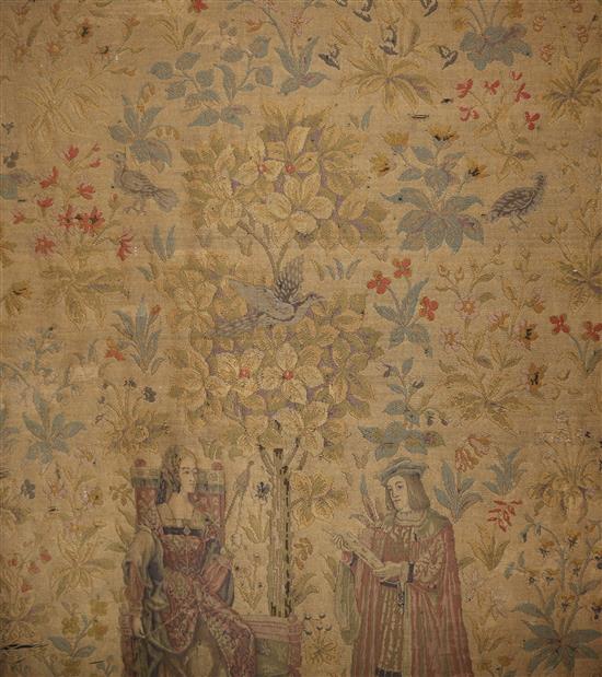 A 17th century style tapestry, W.4ft 4in. H.6ft 4in.